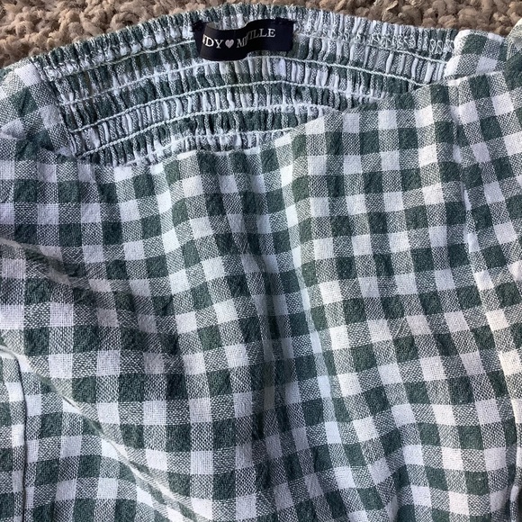 Brandy Melville Austin Gingham Halter Crop Top, OS - Picture 5 of 6